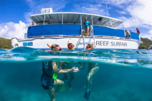 Snorkeling in crystal-clear water